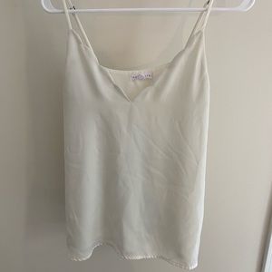 White S Socialite Camisole with Scalloped Neckline